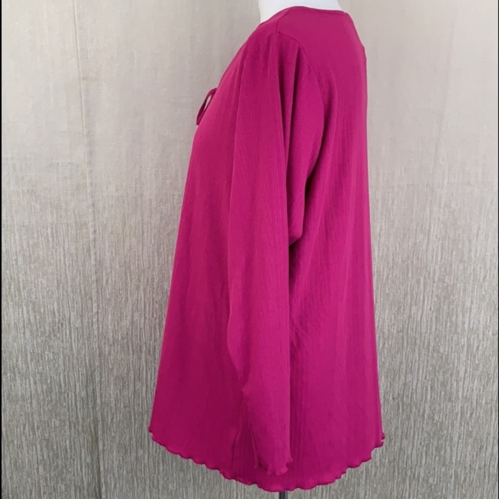 NEW! JESSICA SIMPSON βEsmeβ Fuchsia Peasant Blouse - Picture 5 of 15